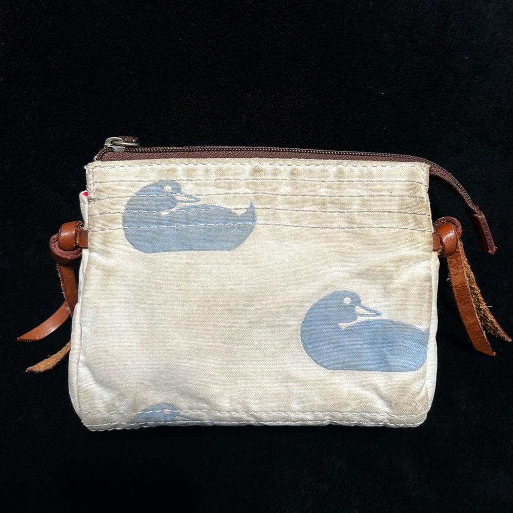 Dooney and Bourke Canvas Pouch with Duck Print